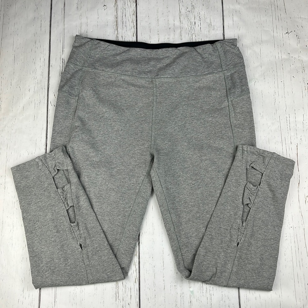 Soft Surroundings Grey Pull On Cutout Ankle Legging Pants Size M